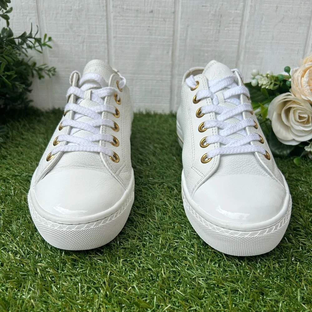 PAUL GREEN
White Women's White Sneakers with Gold Accents size Uk 3 US 5.5 NEW - Picture 10 of 17
